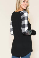 Acting Pro Plaid Long Sleeve Top Full Size Run