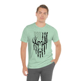 US Deer Skull-Unisex Bella Canvas Jersey Short Sleeve Tee