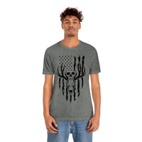 US Deer Skull-Unisex Bella Canvas Jersey Short Sleeve Tee