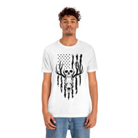 US Deer Skull-Unisex Bella Canvas Jersey Short Sleeve Tee