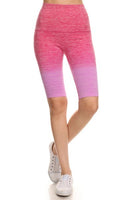 Yelete Dip Dye Ombre Athletic Biker Shorts