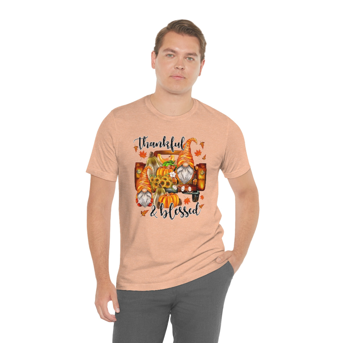 Thanksgiving Gnomes- Bella Canvas Unisex Jersey Short Sleeve Tee