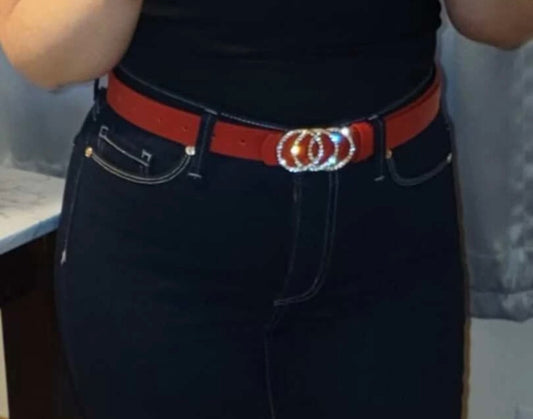 Rhinestone Buckle Belts