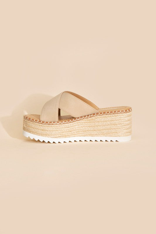 HEIGHT RAFFIA PLATFORM SLIDES