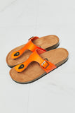 MMShoes Drift Away T-Strap Flip-Flop in Orange