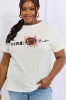 Simply Love Full Size FOOTBALL MAMA Graphic Cotton Tee
