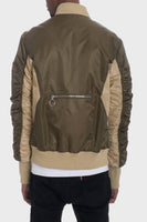 TWO TONE COLOR BLOCK BOMBER JACKET