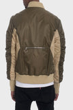 TWO TONE COLOR BLOCK BOMBER JACKET