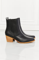 MMShoes Love the Journey Stacked Heel Chelsea Boot in Black