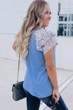 Tiered Lace Sleeve Top