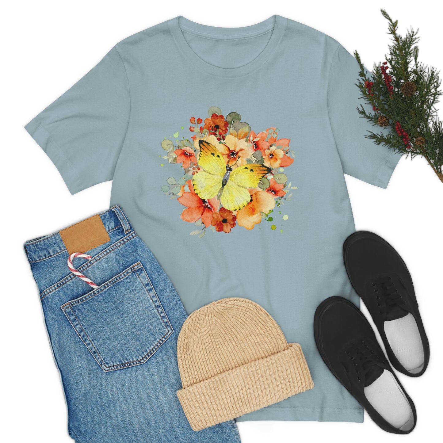 Floral Butterfly Tee