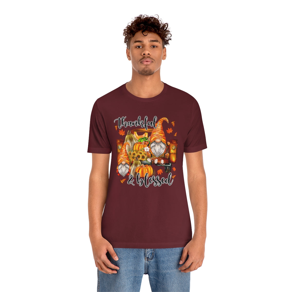 Thanksgiving Gnomes- Bella Canvas Unisex Jersey Short Sleeve Tee