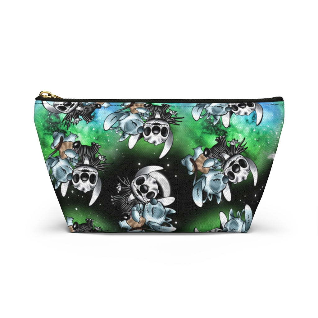 Stitch as Jack & Sally -Accessory Pouch w T-bottom