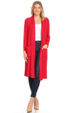 Solid duster cardigan