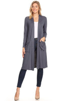 Solid duster cardigan