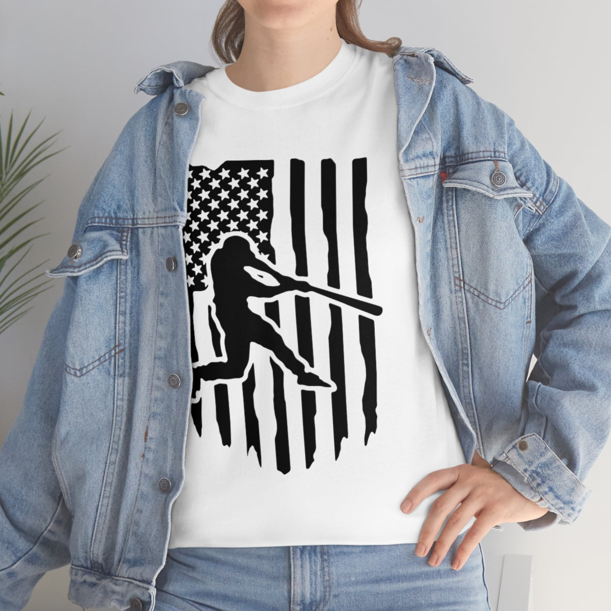 Unisex Baseball Flag Cotton Tee