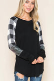 Acting Pro Plaid Long Sleeve Top Full Size Run