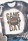 Game Day Leopard Bleached Print Tee