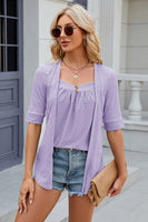 Eyelet Half Sleeve T-Shirt