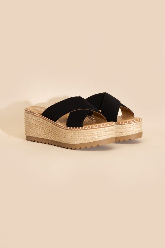 HEIGHT RAFFIA PLATFORM SLIDES