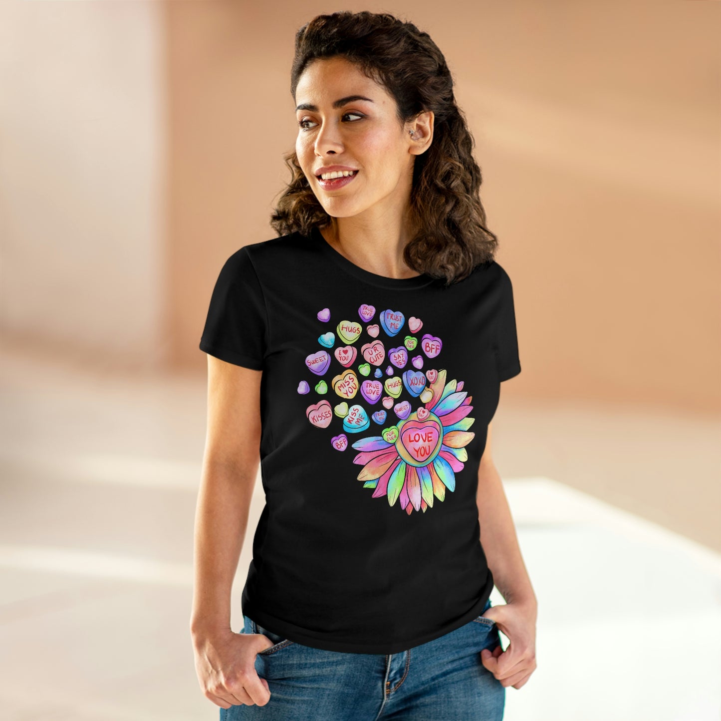 Love You Conversation Hearts Cotton Tee