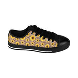 Leopard Print + Sunflowers - Women's Sneakers