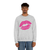 Hot Pink Lips Crewneck Sweatshirt