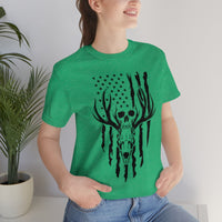 US Deer Skull-Unisex Bella Canvas Jersey Short Sleeve Tee