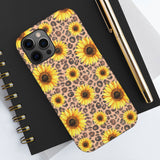 Leopard sunflower Case Mate Tough Phone Cases