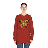 Faith Butterfly & sunflowers Long Sleeve Crewneck Tee