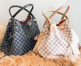 Checkered Purses- Black or Cream