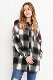 Zenana Oversized Yarn Dyed Plaid Shacket