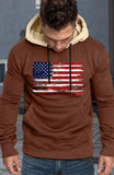 Men’s American Flag Print Hoodie