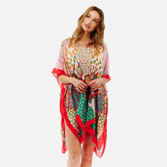 Lightweight Spring Tree Print Kimono