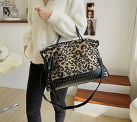 Studded Leopard Bag