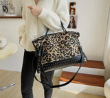 Studded Leopard Bag