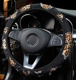 Leopard Patched Steering Wheel Cover