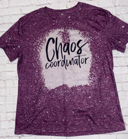 Purple Chaos Coordinator Bleach Printed Tee