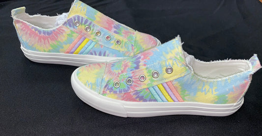Gypsy Jazz Pastel Tie Dye Canvas Shoes