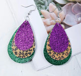 Triple Layered Mardi Gras Vibe Earrings