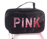 Sequined Pink Cosmetic Bag