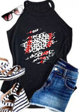 Ripped Leopard Baseball Tank Top
