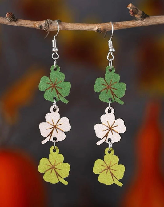 Lucky Clover Dangle Earrings