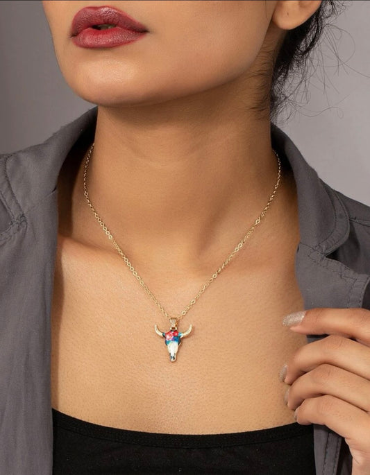 Bull Pendant Necklace
