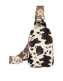 Crossbody Sling bags w/ embroidered guitar strap-Solids & Various Prints Available