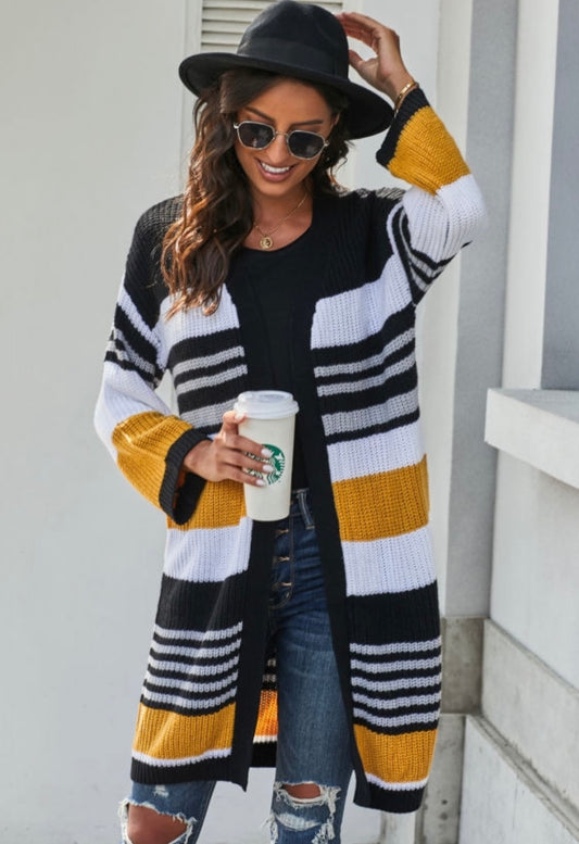 Fab Fav Striped Colorblock Cardigans