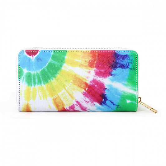 Tie-Dye Print Long Wallet