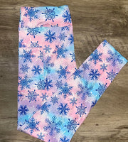 Super Cute Snowflake Leggings with pockets
