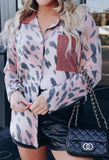 Pink Himalayan Plush Animal Print Shacket