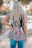 Leopard Floral V Neck Tank